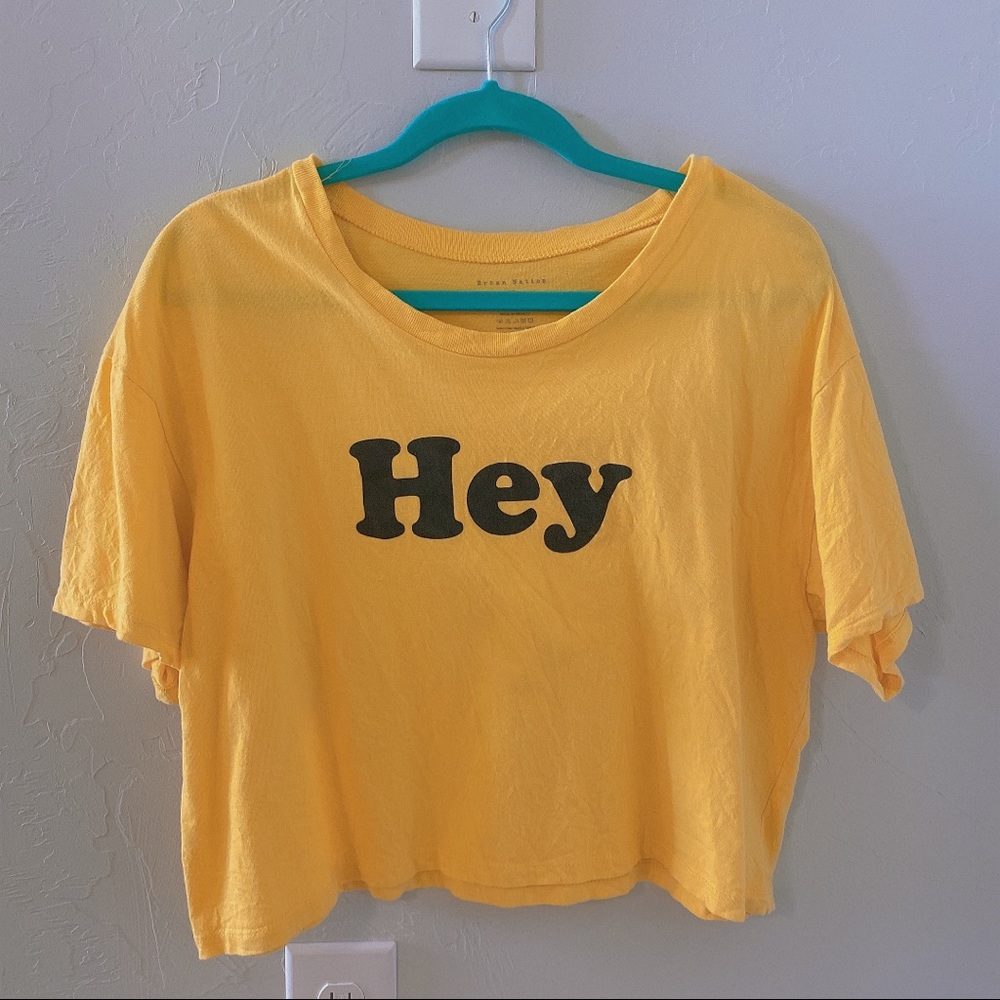 Yellow crop top